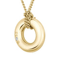 BOSS Live Rounded Circle Pendant in Gold Plated Stainless Steel by BOSS
