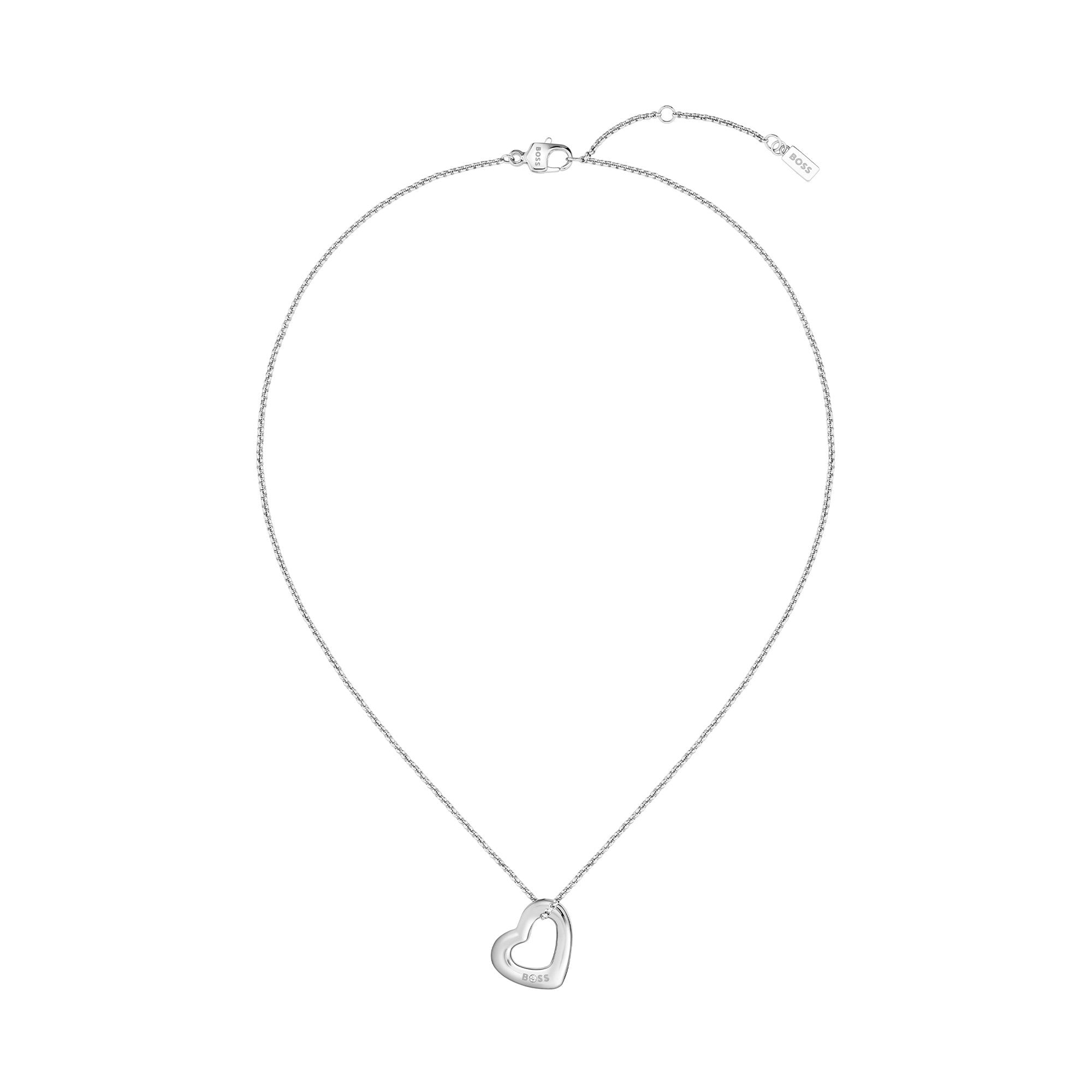 BOSS Honey Boundless Heart Pendant in Stainless Steel by BOSS