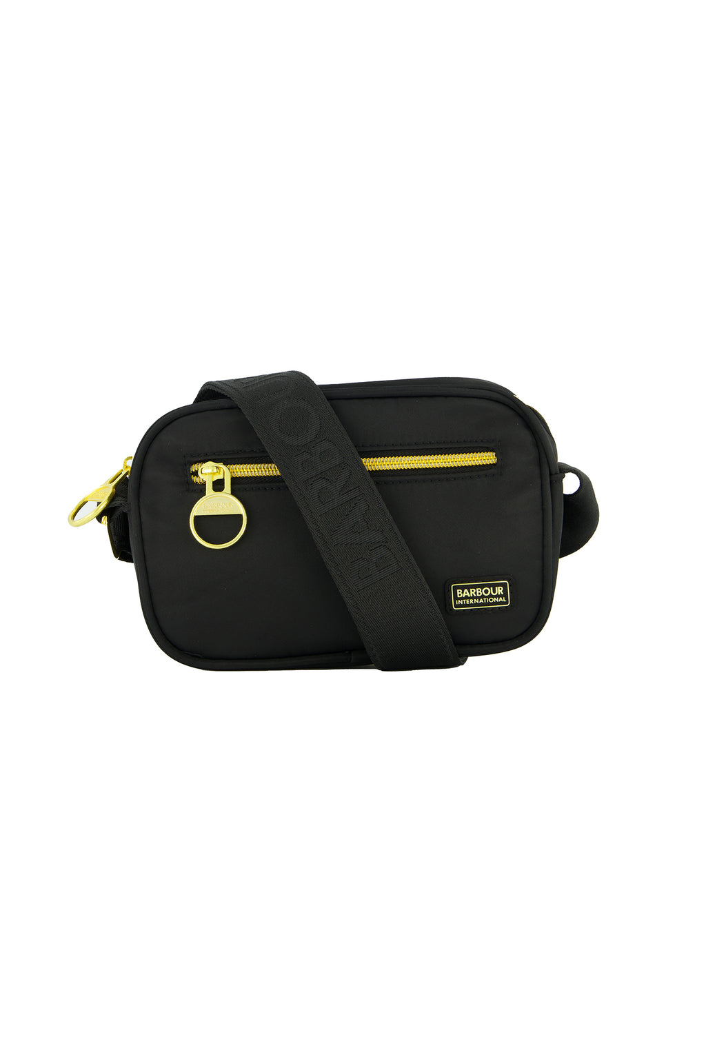 Women's Barbour International Qualify Micro Crossbody Bag in Black — view 2