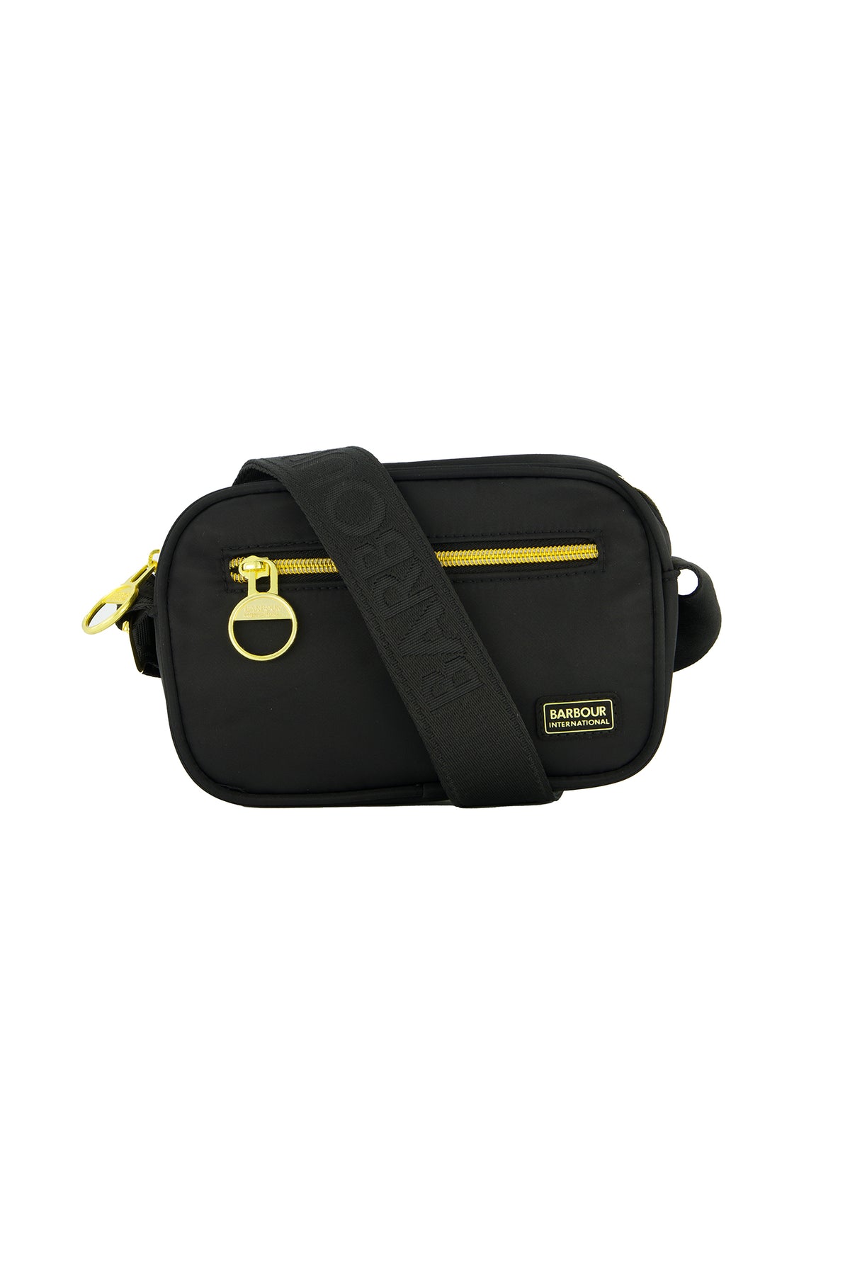 Women's Barbour International Qualify Micro Crossbody Bag in Black — view 2
