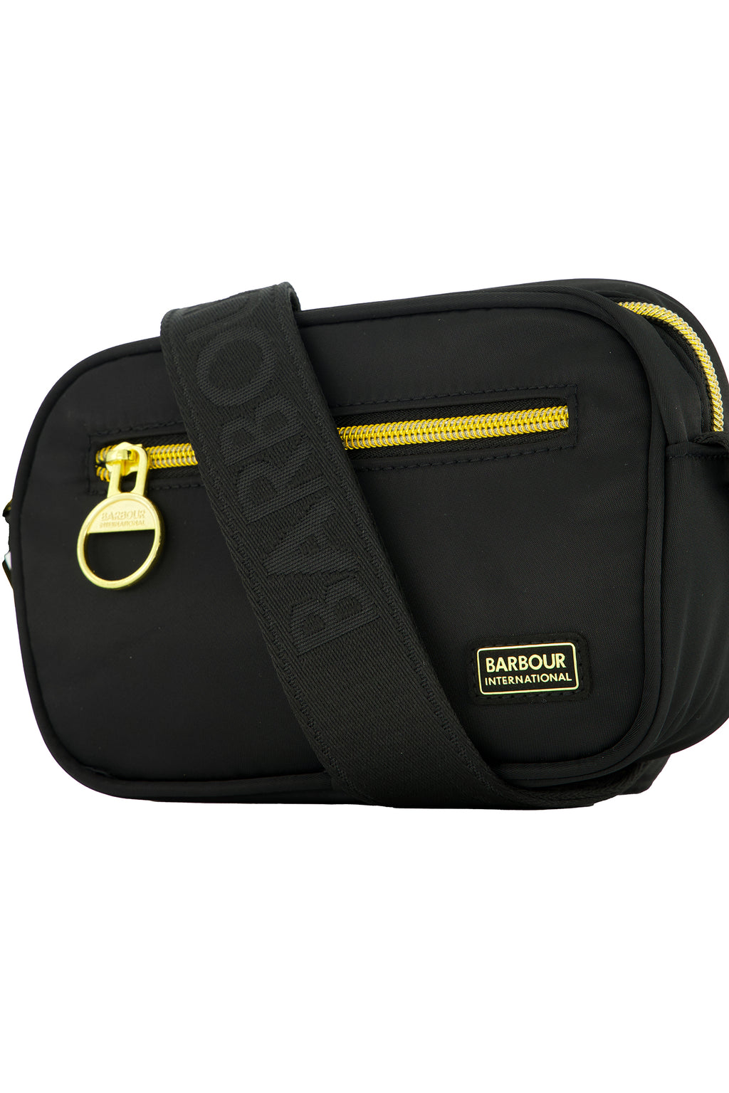 Women's Barbour International Qualify Micro Crossbody Bag in Black — view 3