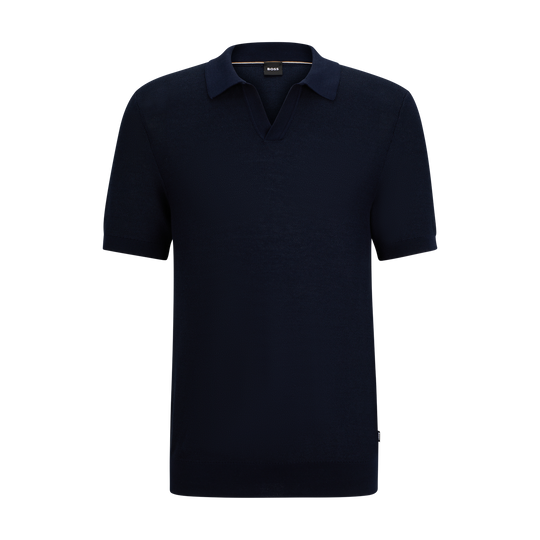 Men's BOSS Black Tempio Dark Blue Polo Shirt
