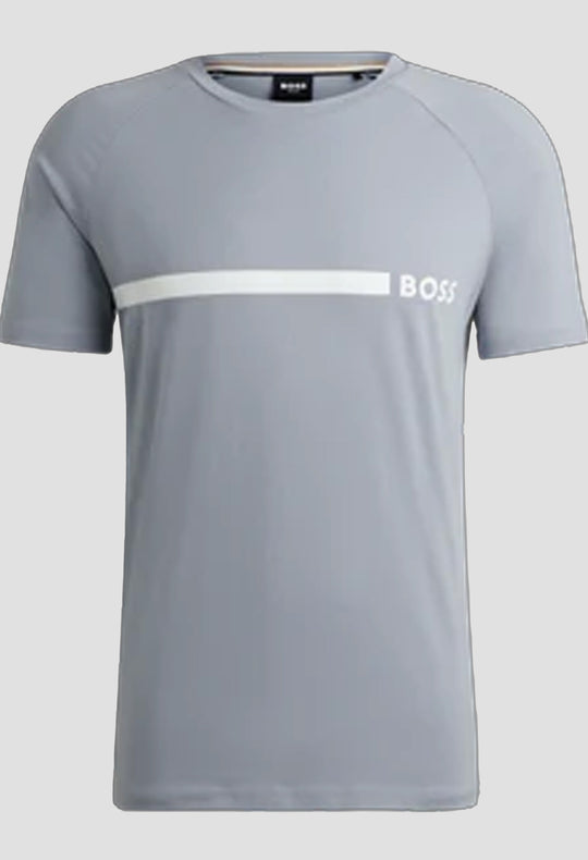 Men's BOSS Black RN Silver Slim Fit Cotton Logo T Shirt