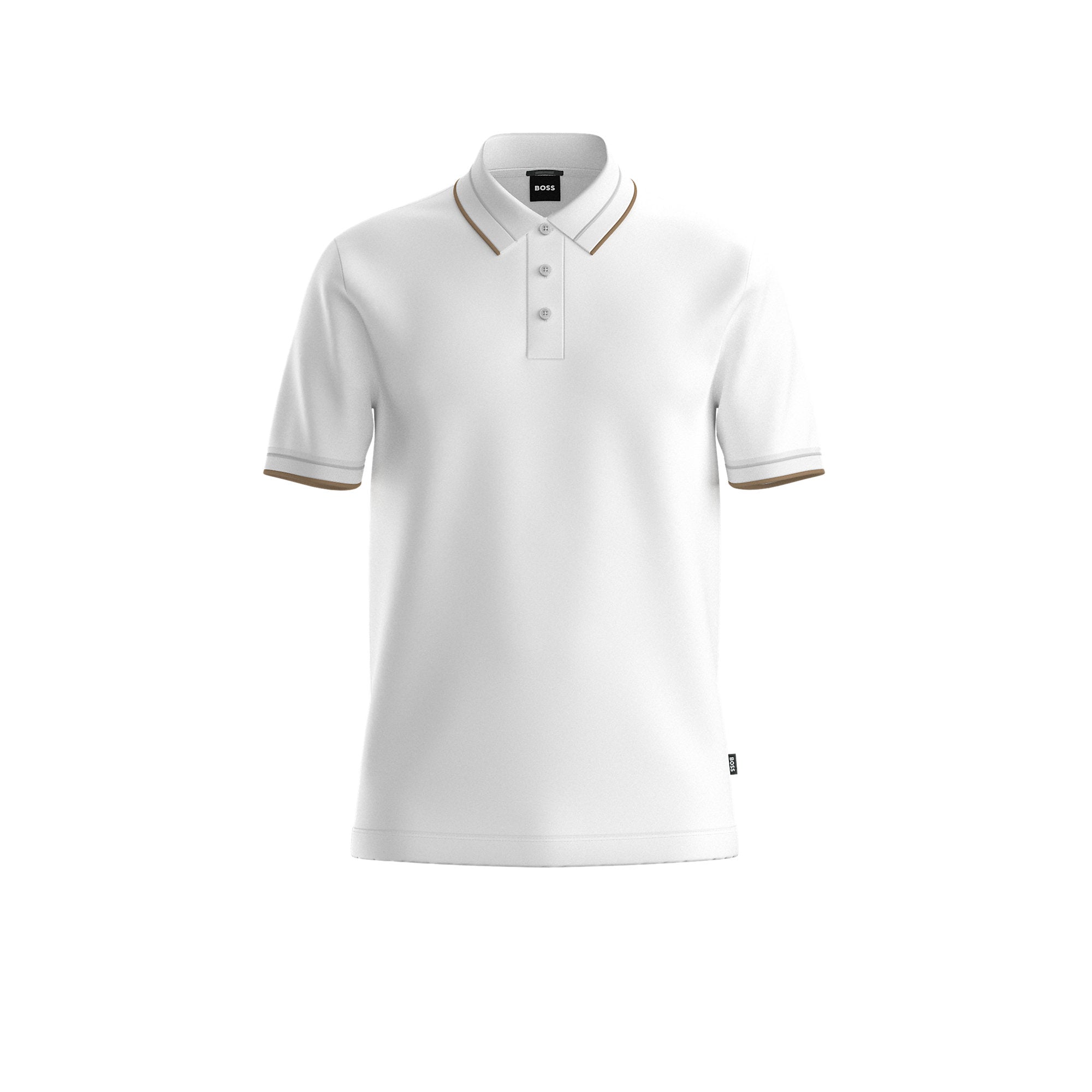 BOSS Black H-Phillipson 195 White Polo Shirt