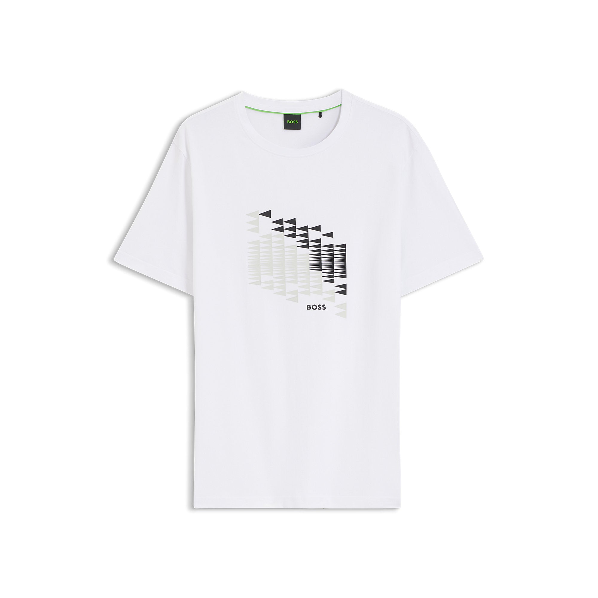 BOSS Green TS Network Flag White T Shirt