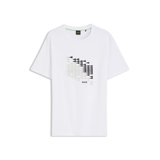 BOSS Green TS Network Flag White T Shirt