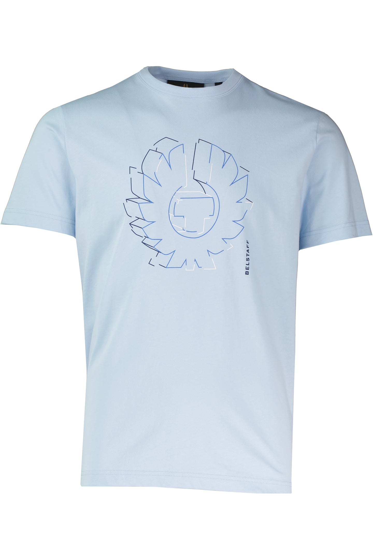 Men's Belstaff Sky Blue Deconstructed Phoenix Graphic T Shirt
