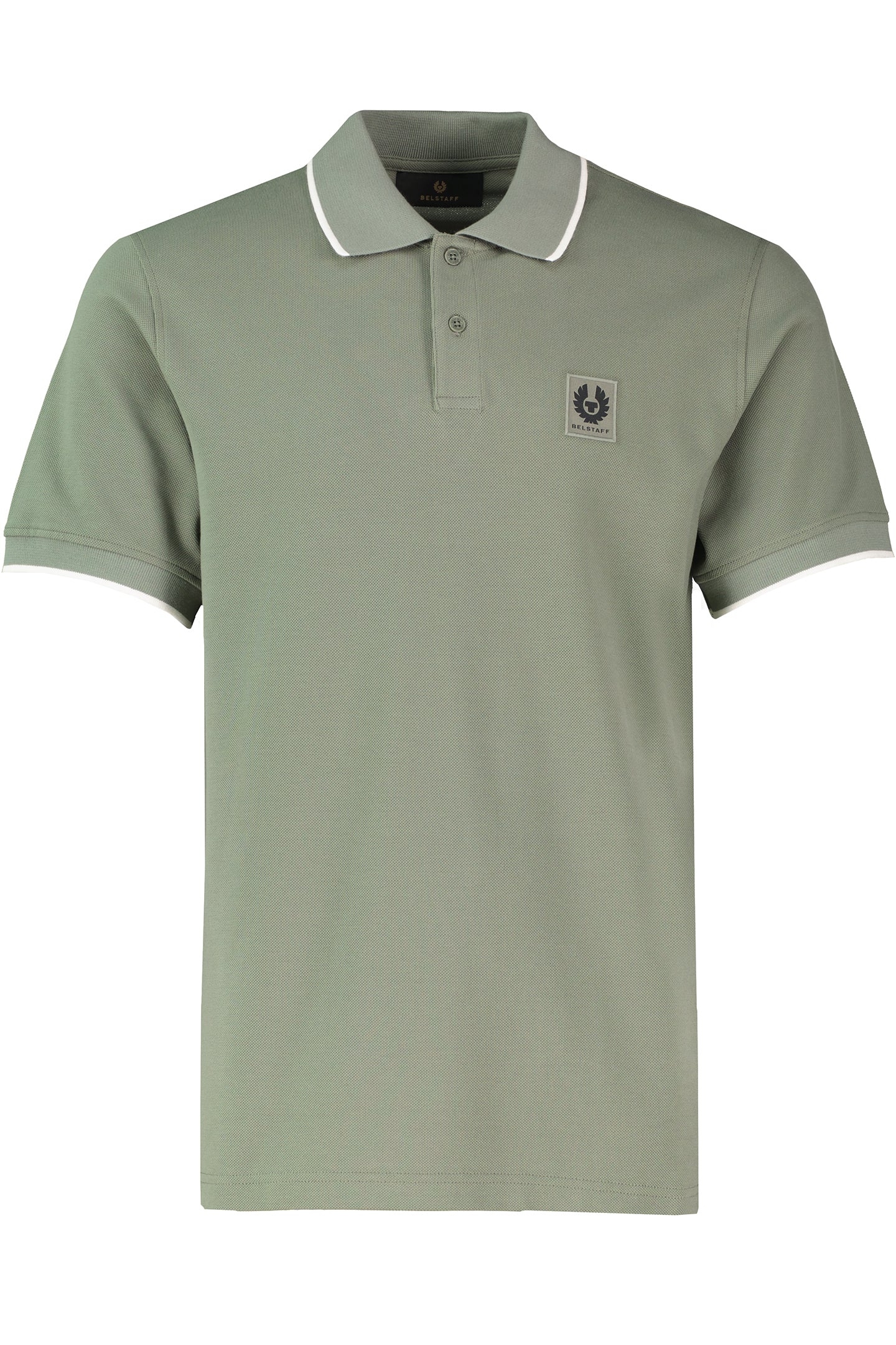 Men's Belstaff Sage Green Tipped Polo Shirt
