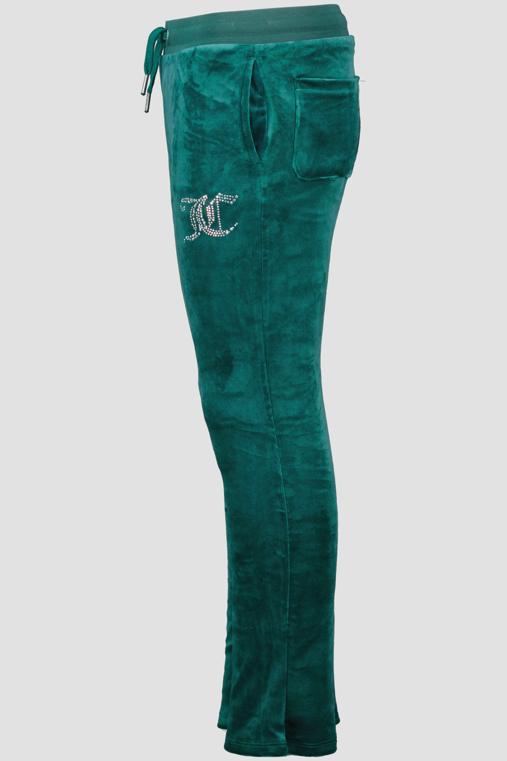 Girls Juicy Couture Botanical Garden Diamante Velour Bootcut — view 3