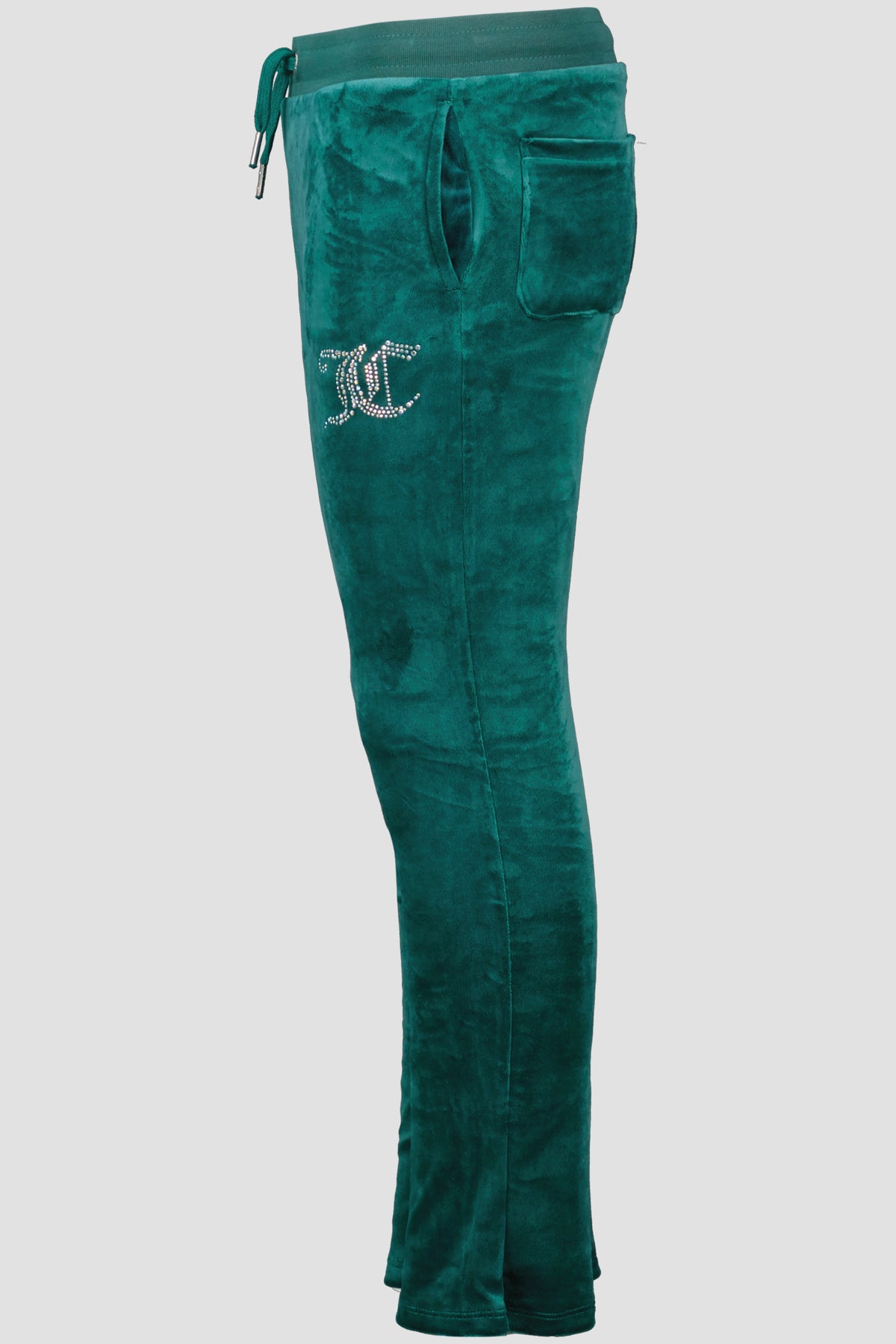 Girls Juicy Couture Botanical Garden Diamante Velour Bootcut — view 3