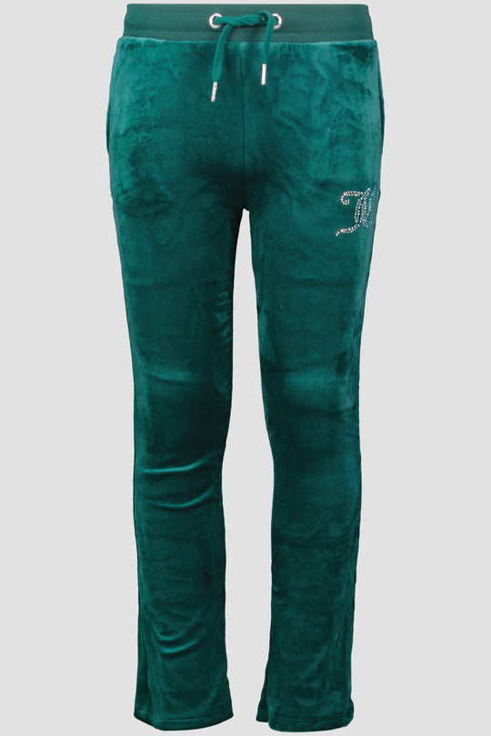 Girls Juicy Couture Botanical Garden Diamante Velour Bootcut
