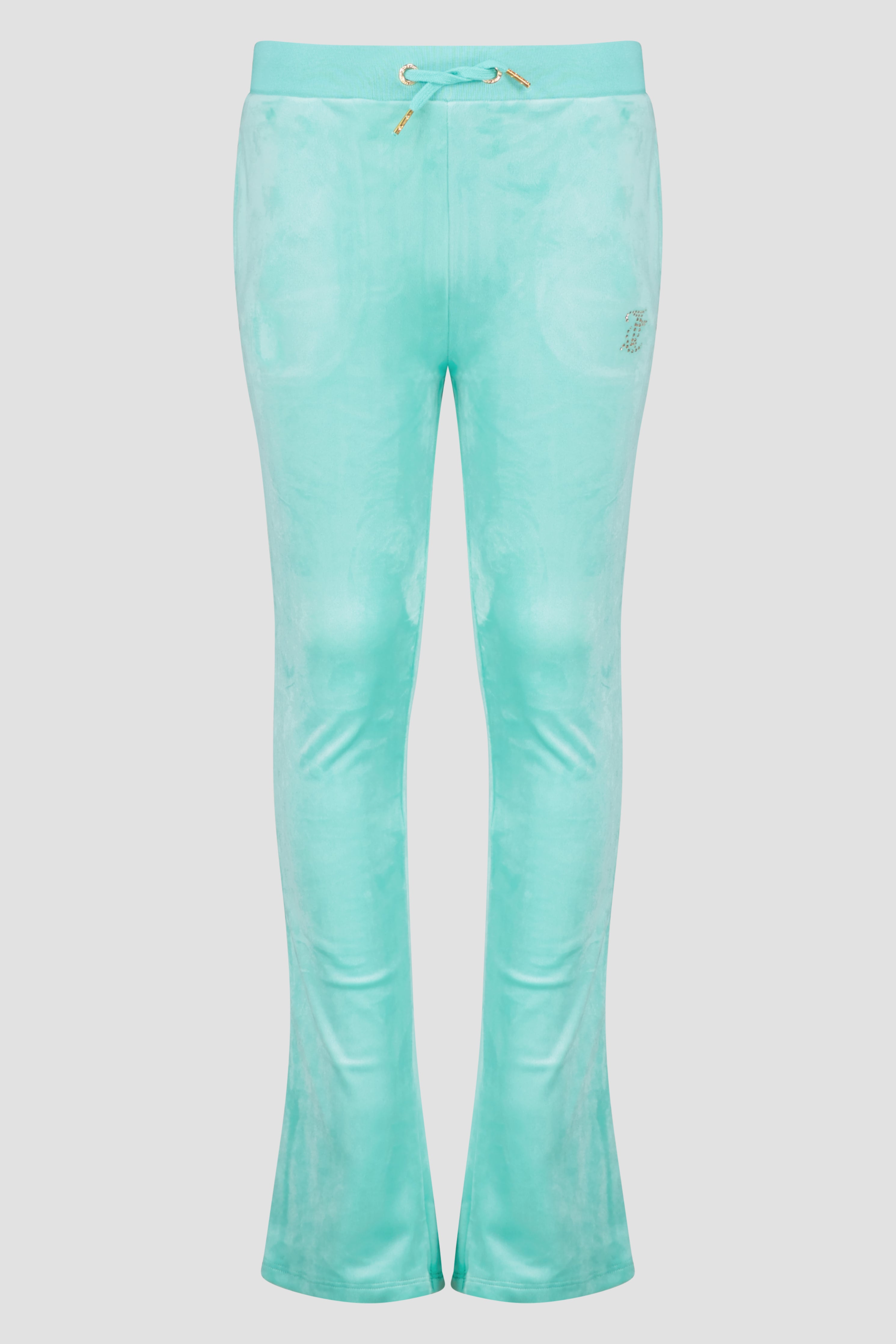Girls Juicy Couture Turquoise Diamante Bootcut Jogger