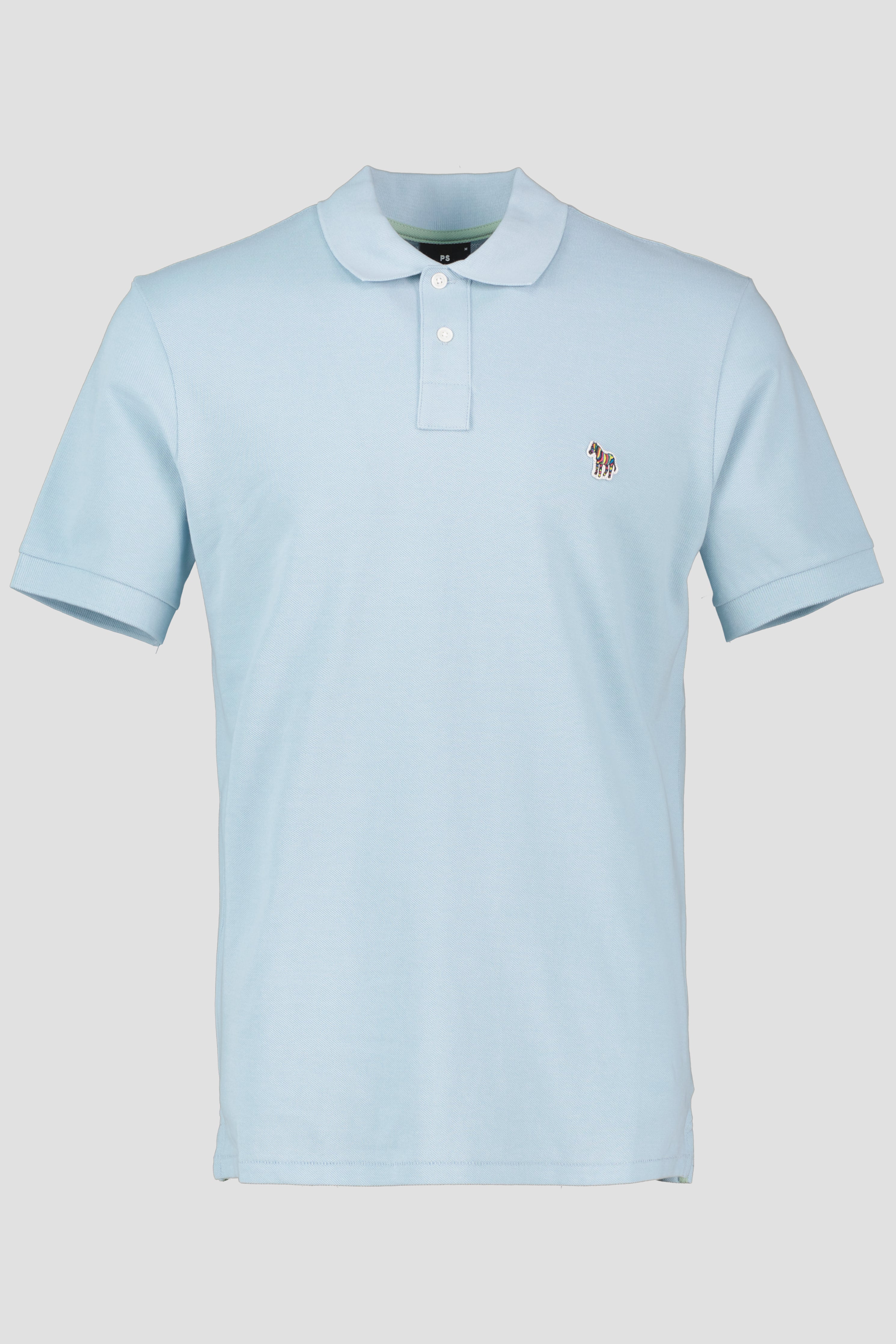 Men's Paul Smith Light Blue Short Sleeve Zebra Badge Polo Shirt