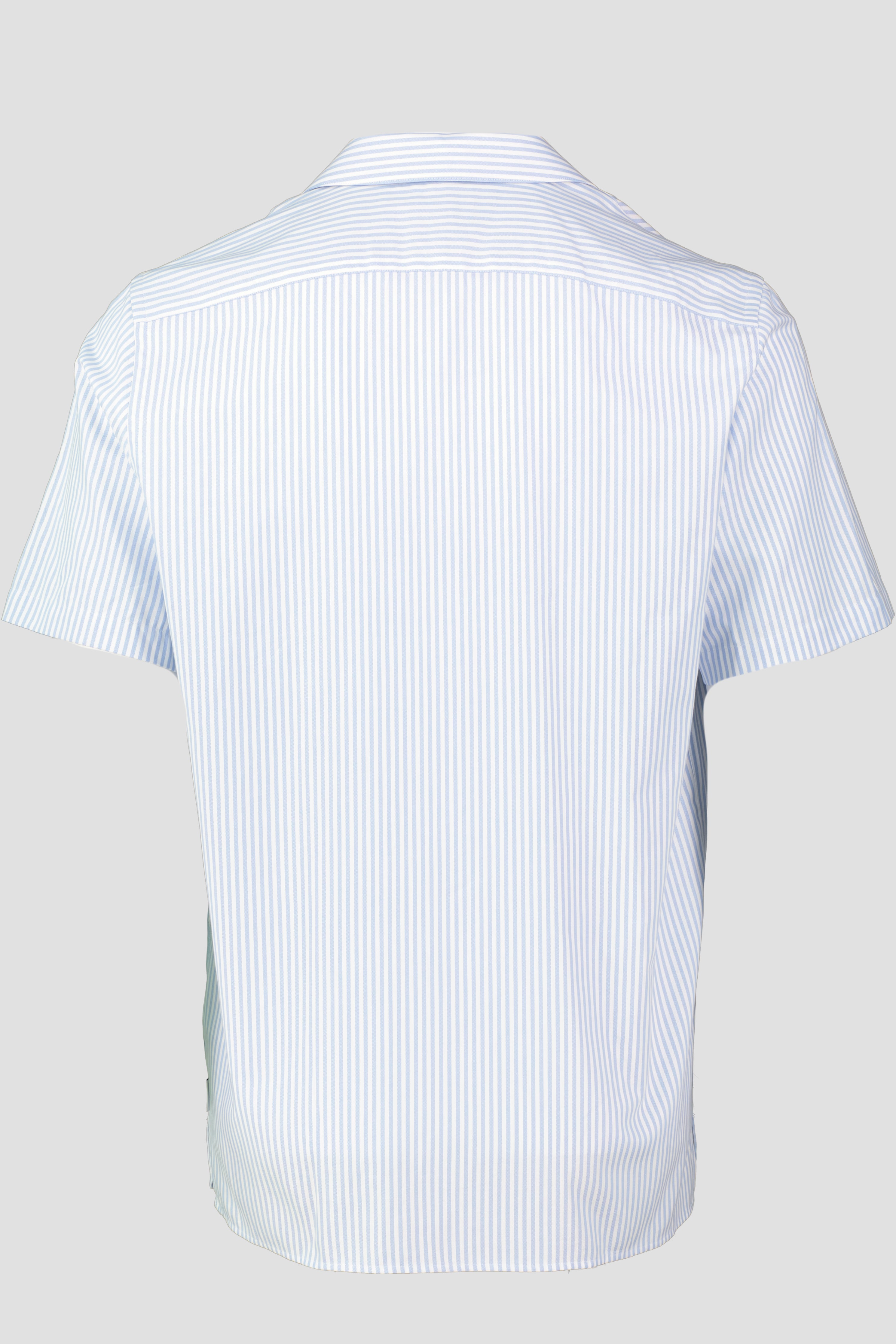 Men's Paul Smith Blue Stripe Casual Fit Short Sleeve Shirt - image 3