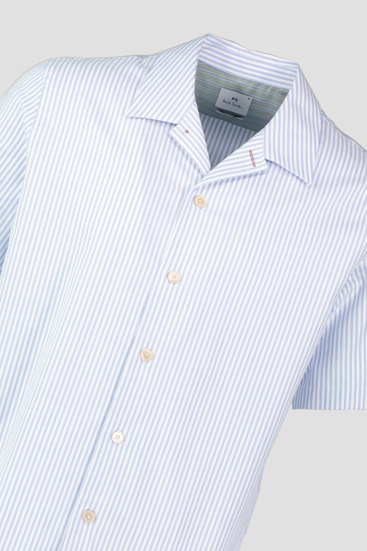 Men's Paul Smith Blue Stripe Casual Fit Short Sleeve Shirt - image 4