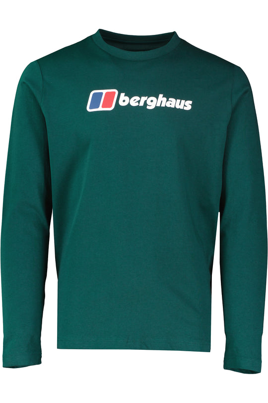 Men's Berghaus Green Big Logo Long Sleeve T Shirt
