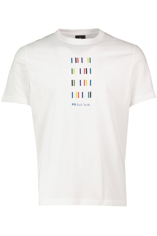 Men's Paul Smith White PS Stripe Logo T Shirt