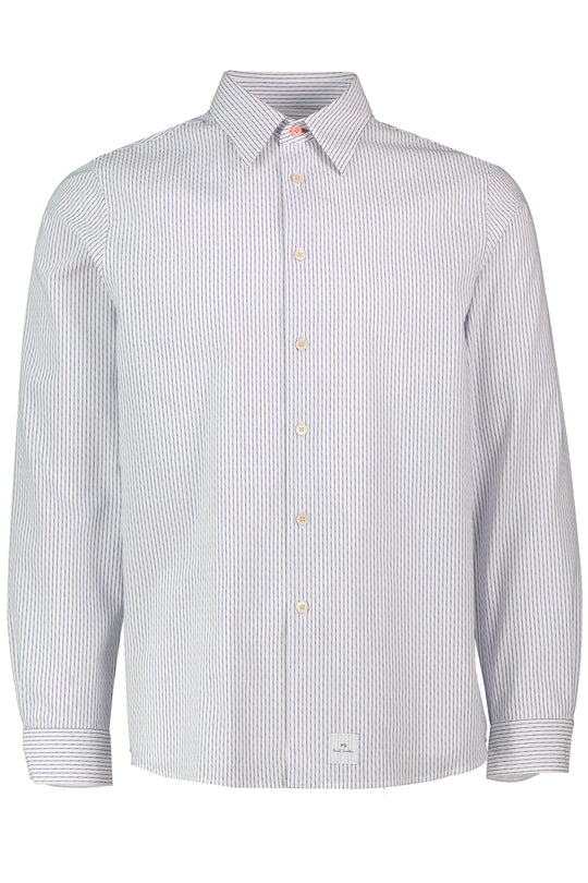 Men's Paul Smith White Stripe Long Sleeve Shirt