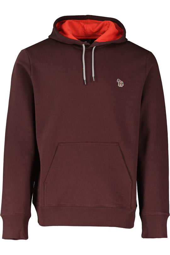 Men's Paul Smith Very Dark Red Regular Fit Zebra Hoodie