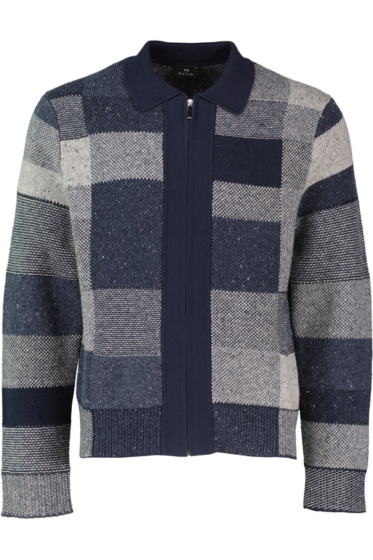 Men's Paul Smith Blue Zip Thru Cardigan