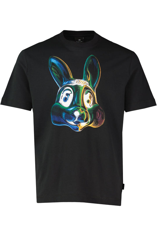 Men's Paul Smith Black Rabbit Print T Shirt
