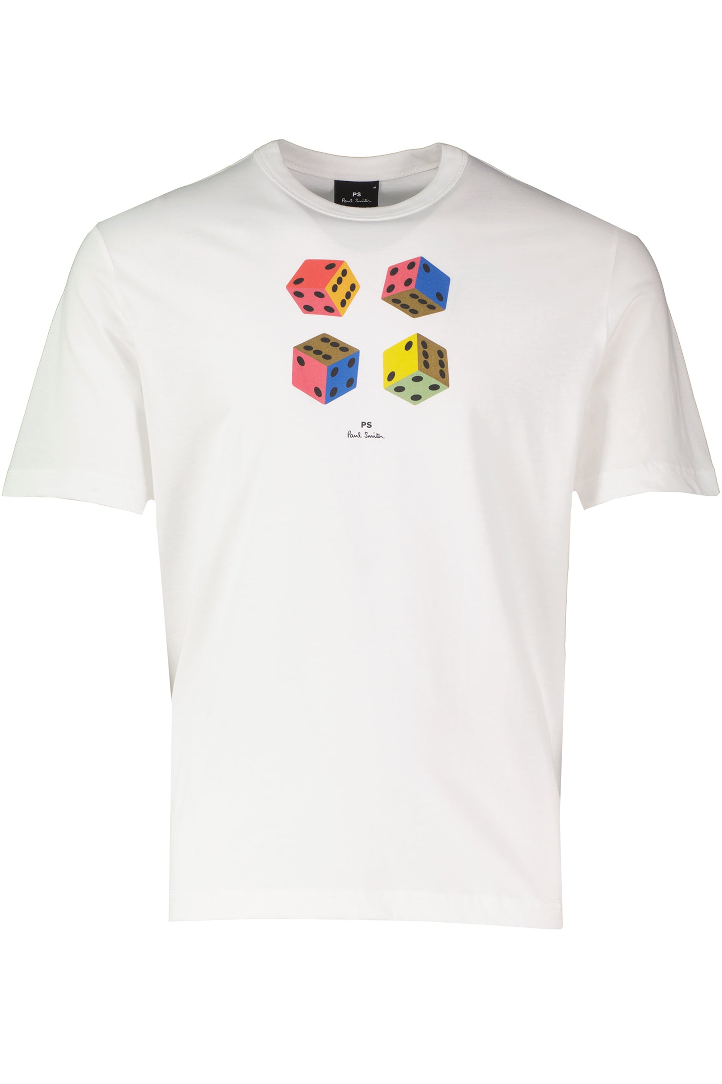 Mens Paul Smith Dice Print Off White T Shirt