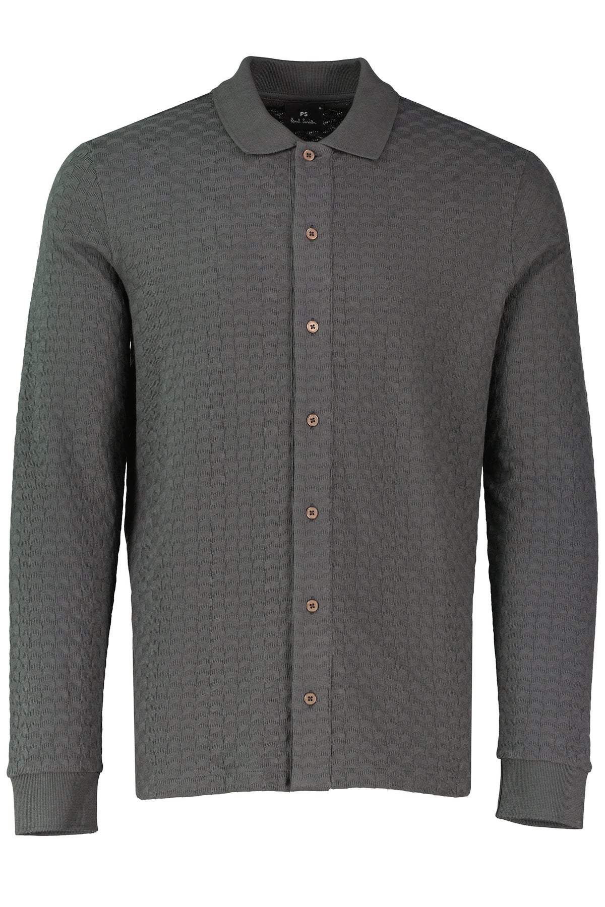 Mens Paul Smith Long Sleeve Full Button Up Grey Polo Shirt - image 2