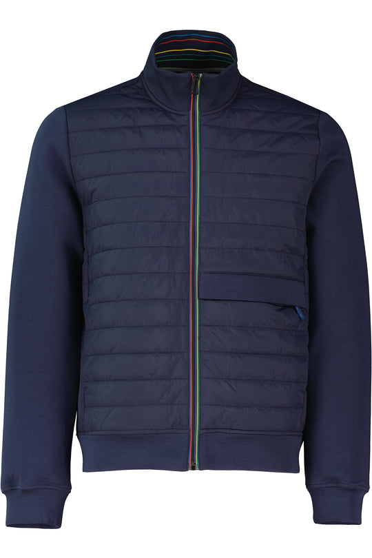 Mens Paul Smith Mixed Media Navy Jacket