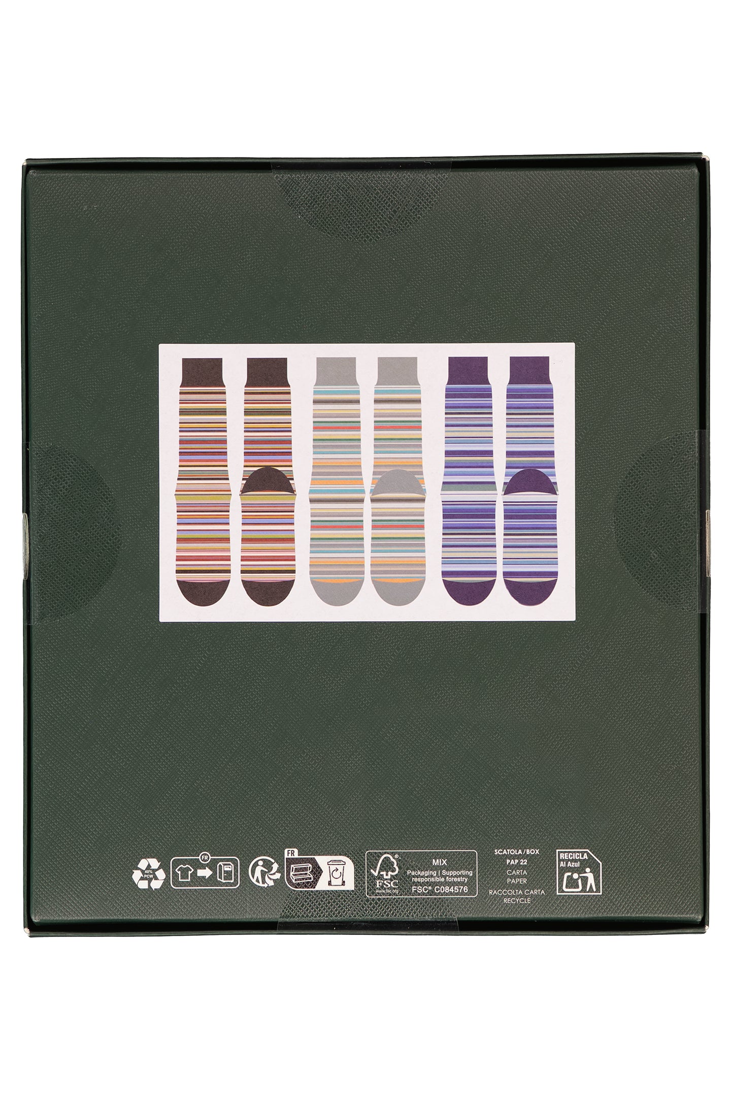 Mens Paul Smith Multi Stripe Cracker Gift Set Socks - image 3