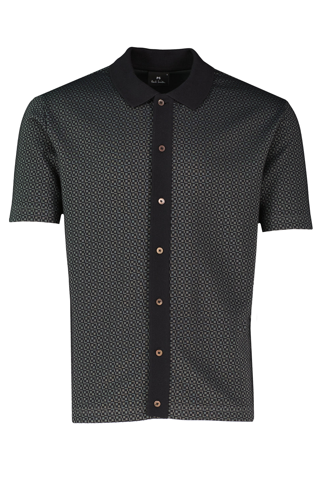Mens Paul Smith Black Full Button Polo Shirt - image 2