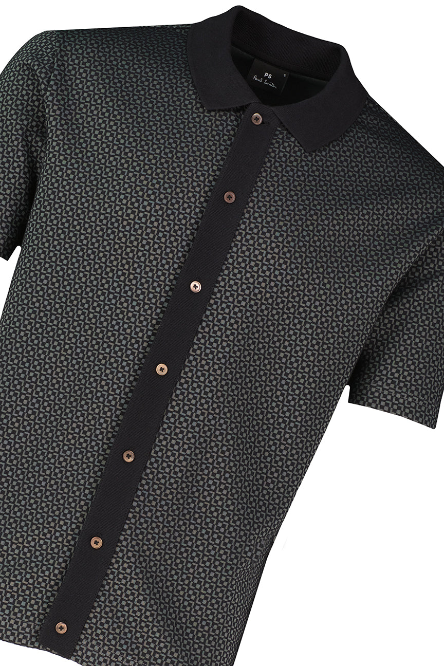 Mens Paul Smith Black Full Button Polo Shirt - image 4
