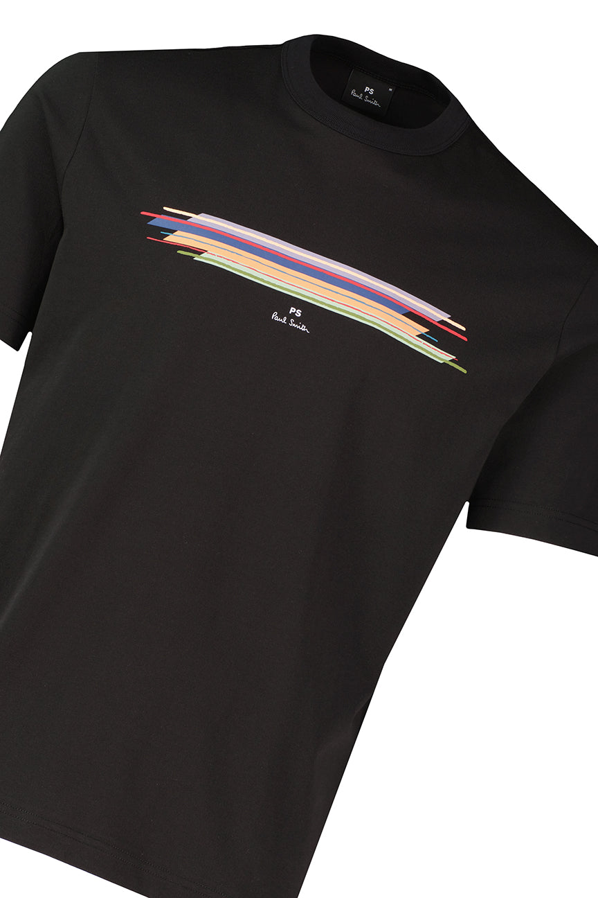 Mens Paul Smith Black Stripe Print T Shirt - image 4