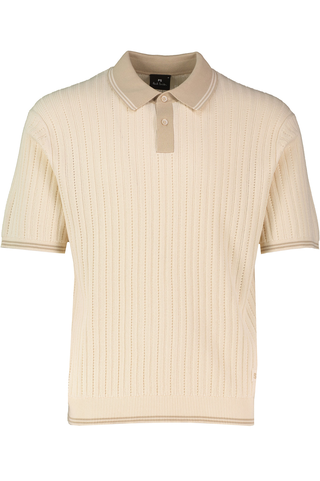 Mens Paul Smith Knitted Ivory Polo Shirt - image 2