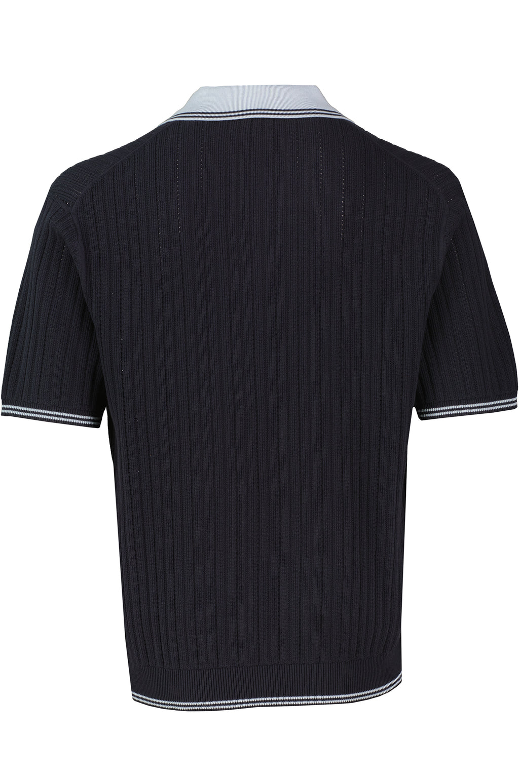 Mens Paul Smith Knitted Dark Navy Polo Shirt - image 3