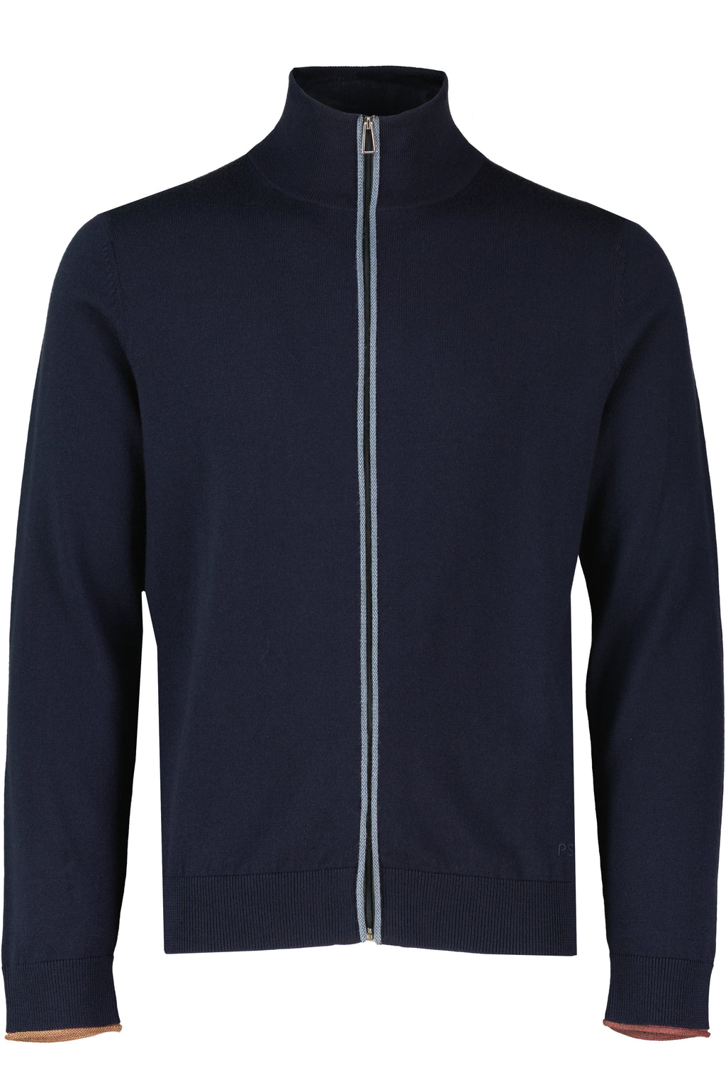 Mens Paul Smith Blue Cardigan Zip Thru