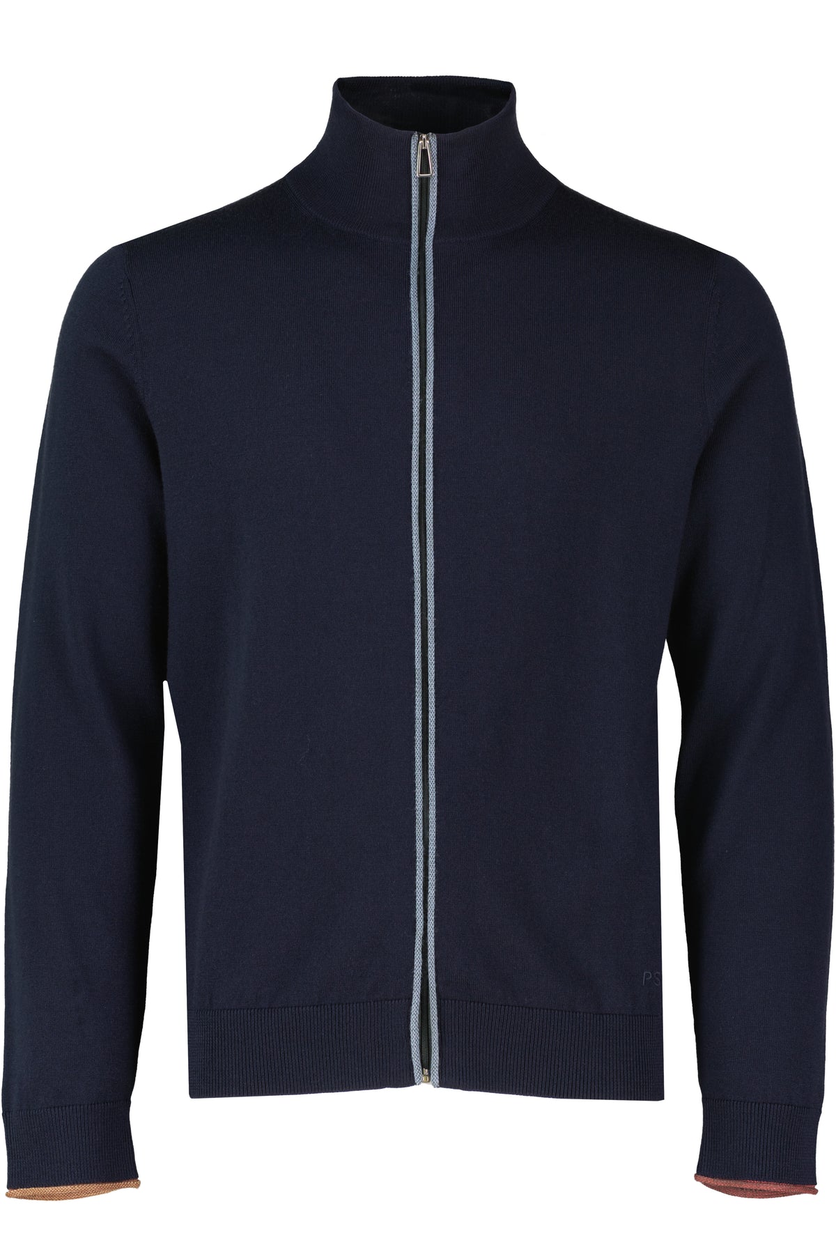 Mens Paul Smith Blue Cardigan Zip Thru