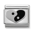 Nomination Composable Silver Yin Yang Heart Charm