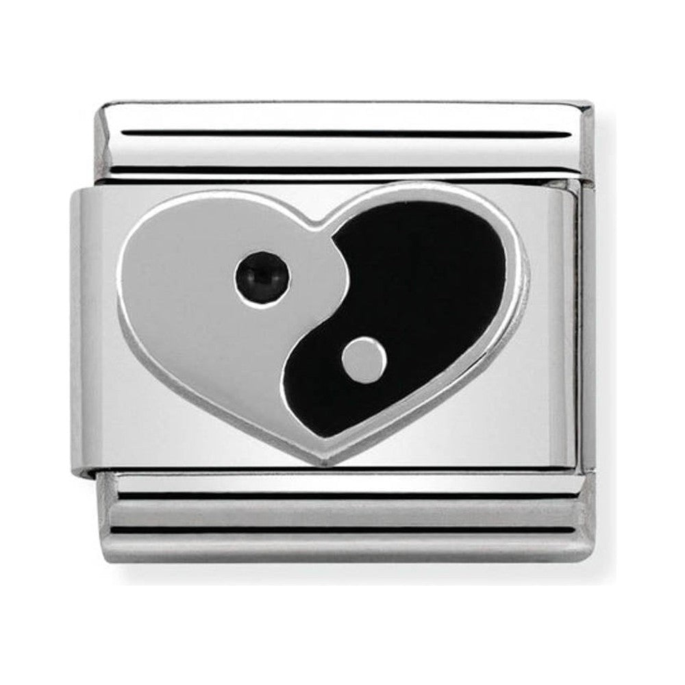 Nomination Composable Silver Yin Yang Heart Charm