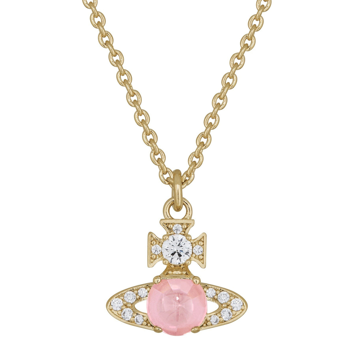 Vivienne Westwood Ondina Pink CZ Necklace 630203JJ-02R604-