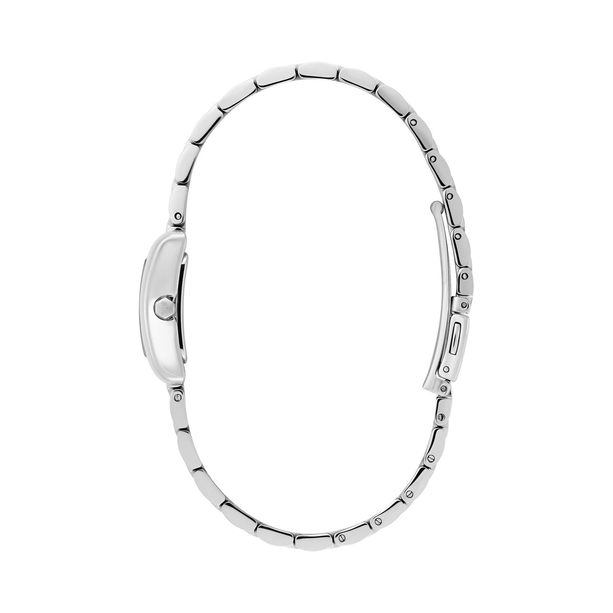 Silver-tone wristwatch.