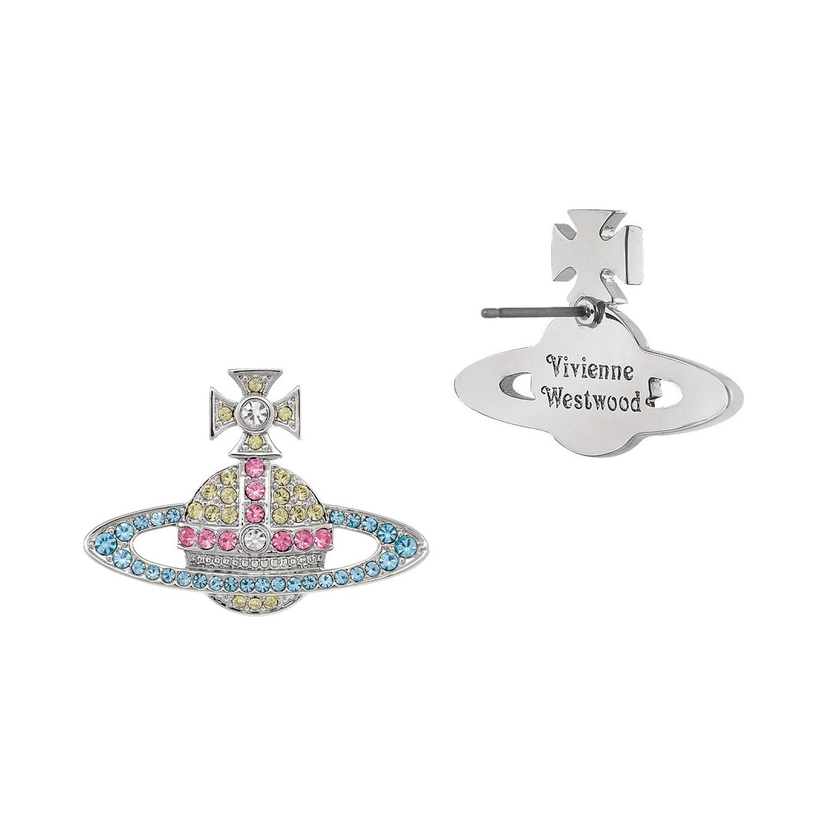 Vivienne Westwood Kika, Aqua, Rose Crystal Earrings