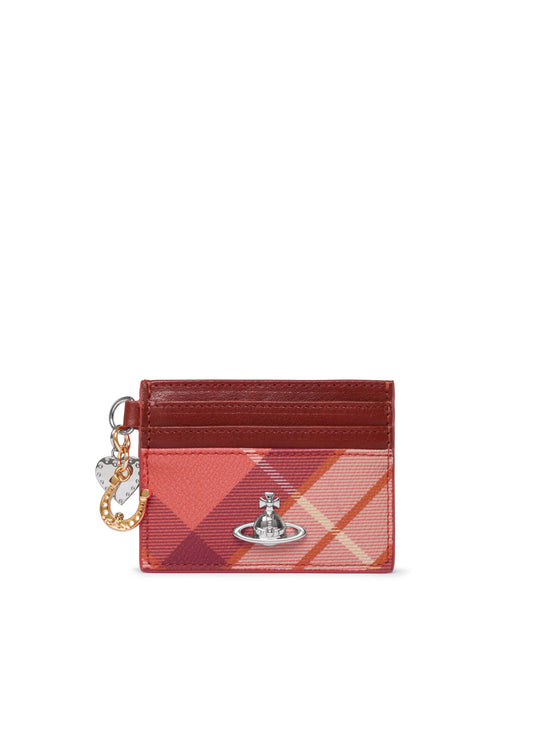 Women's Vivienne Westwood Card Holder with Charms in Fraser Pink