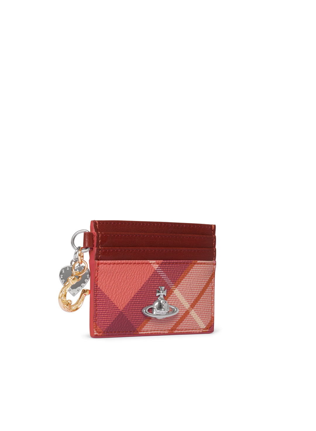 Women's Vivienne Westwood Card Holder with Charms in Fraser Pink