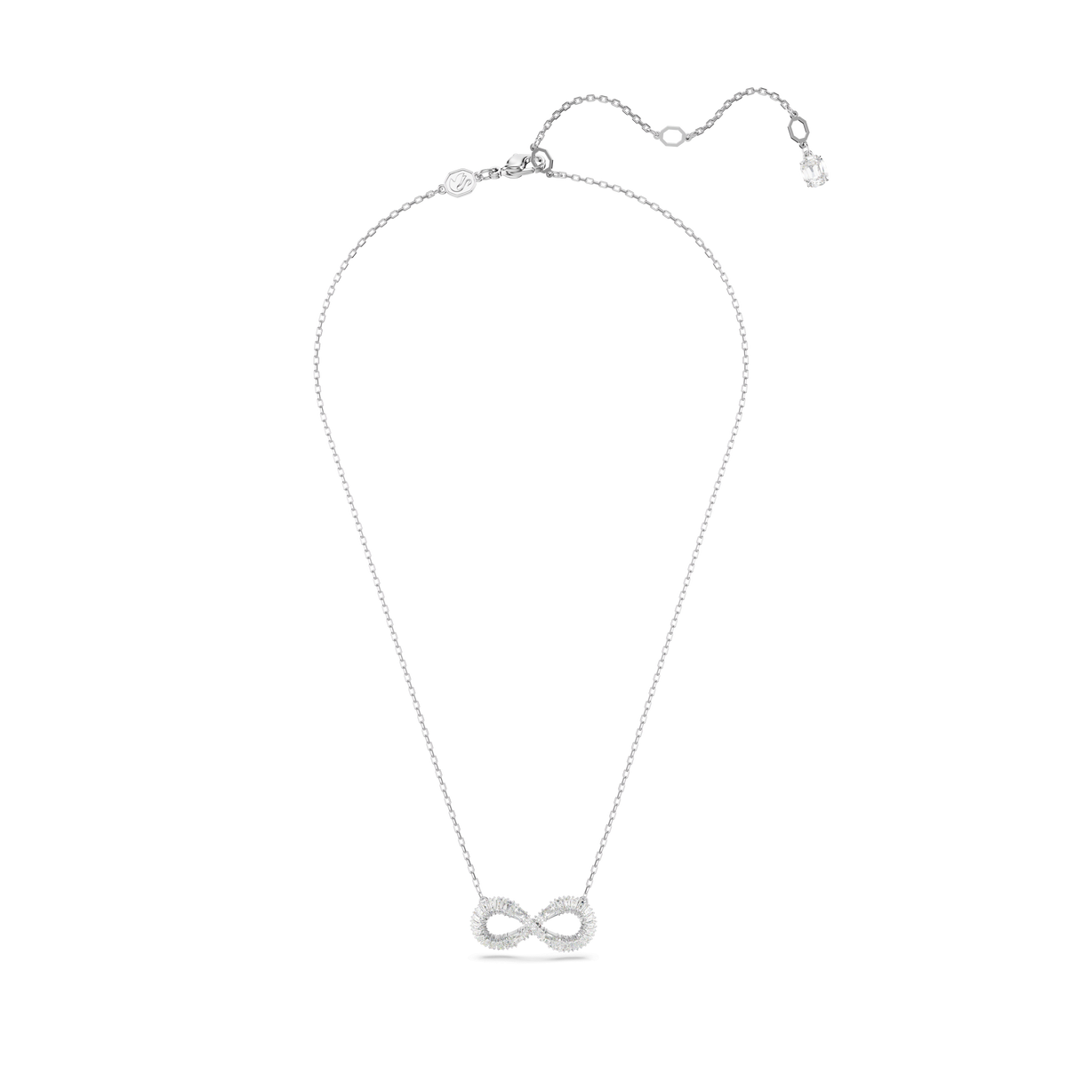Swarovski Hyperbola Infinity Pendant Rhodium Plated — view 2
