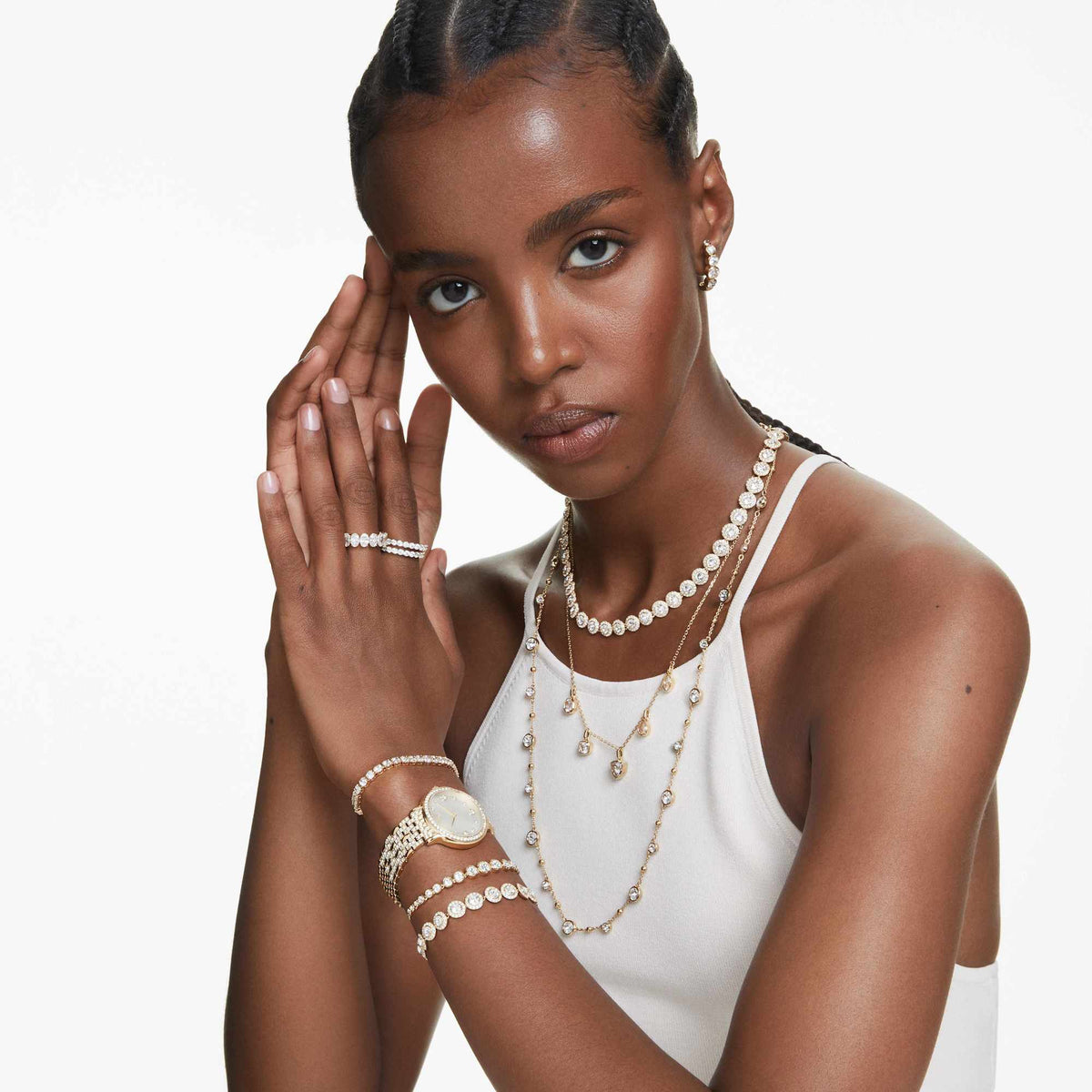 Swarovski Una Angelic Gold Plated Bracelet — view 3