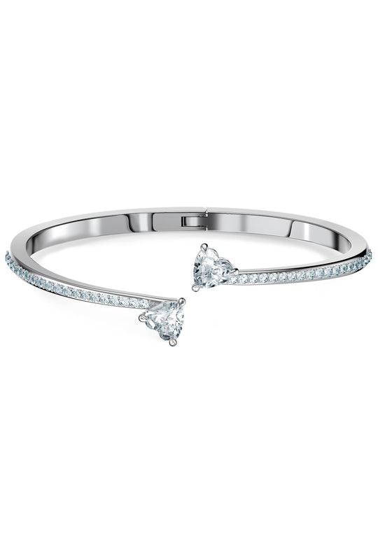 Swarovski Rhodium Plated Mesmera Heart Bangle 5518814