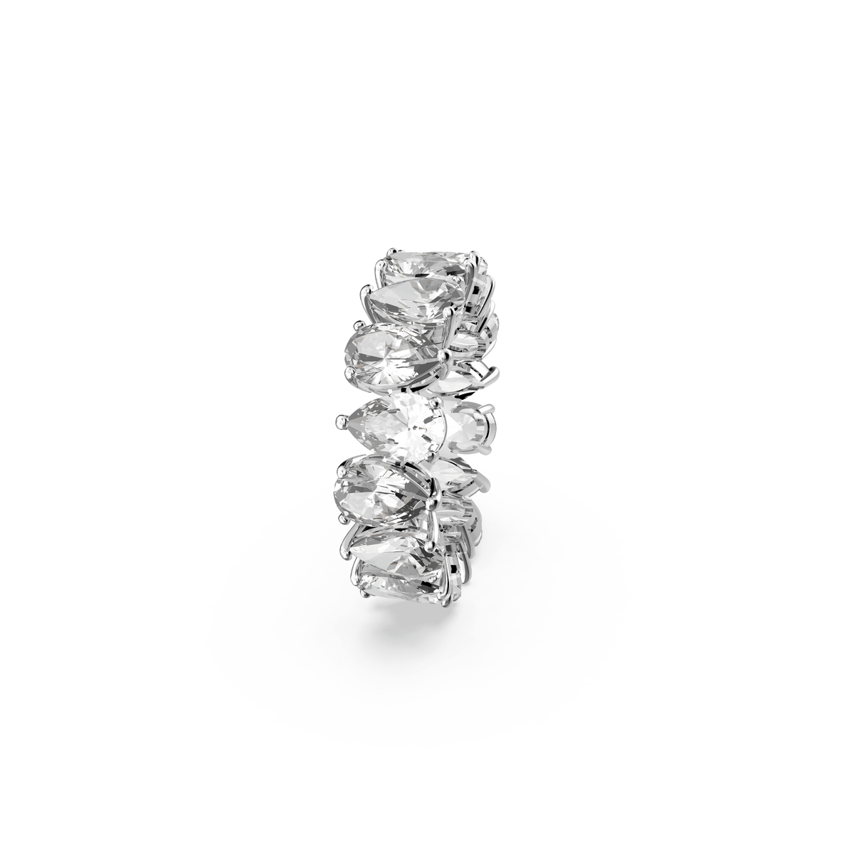 Swarovski Vittore Pear Shaped Crystal Ring Rhodium Plated — view 3