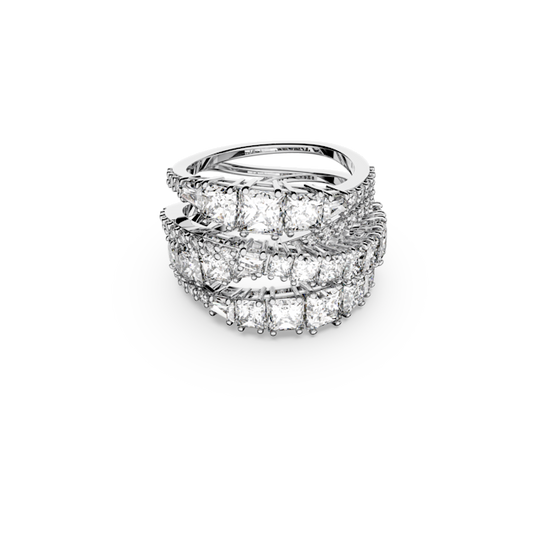 Swarovski Twist Wrap Ring Rhodium Plated