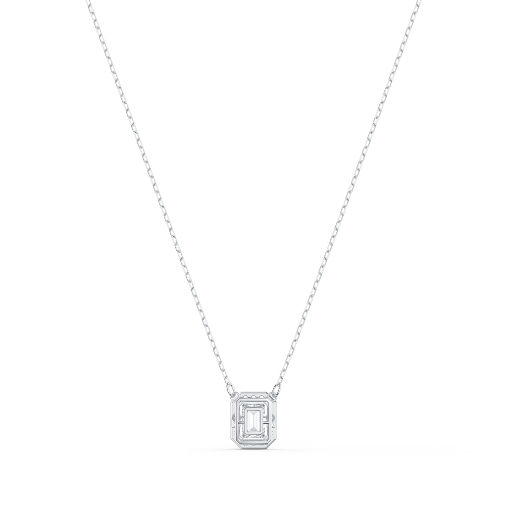 Swarovski Millenia Octagon Cut Crystal Pendant Necklace Rhodium Plated — view 4