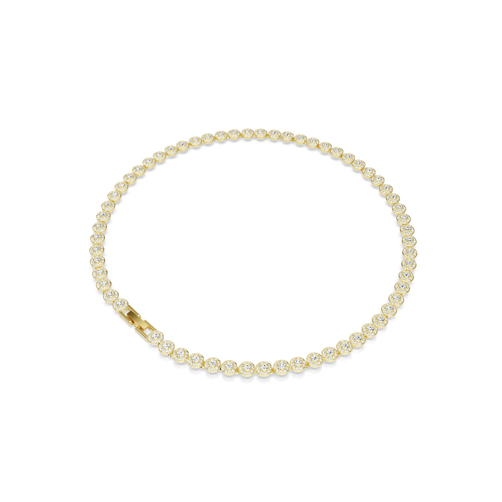 Swarovski Una Angelic Round Cut Crystal Necklace Gold Plated — view 2